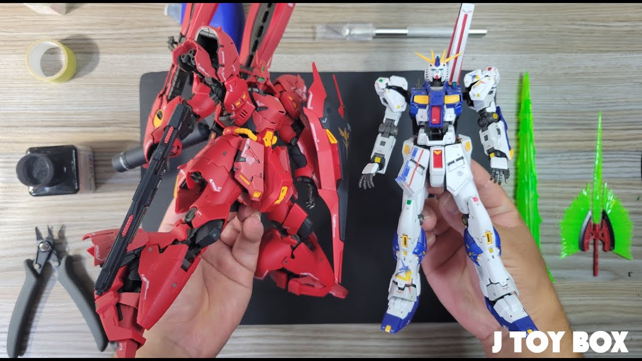 ASMR BUILD】Nu Gundam RX-93-ff ν Gundam & MSN-04FF SAZABI RG 1/144