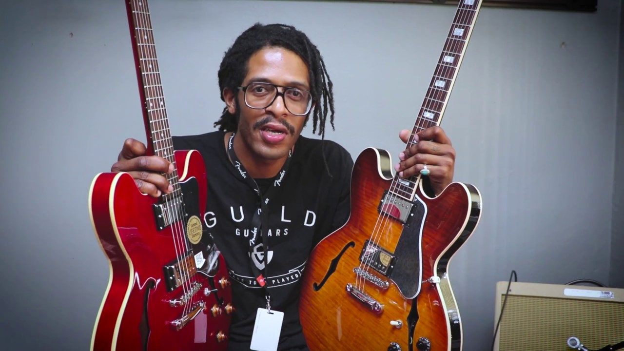 Gibson Memphis ES-335 vs Epiphone Dot Tone Comparison - YouTube
