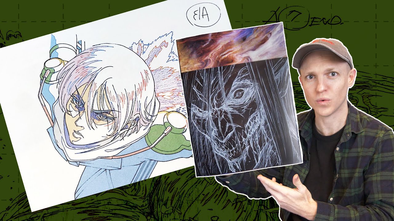 Attack On Titan Key Animation Art Book Flip Through - YouTube