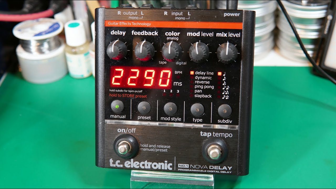 GUITAR PEDAL]tc electronic NOVA DELAY ND-1.7-segment failure.Poor