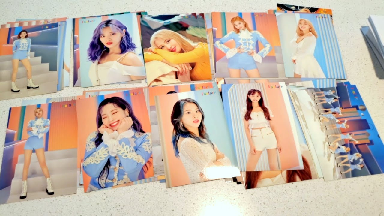 TWICE トゥワイス Fanfare Random Trading Card Unboxing x100 - YouTube