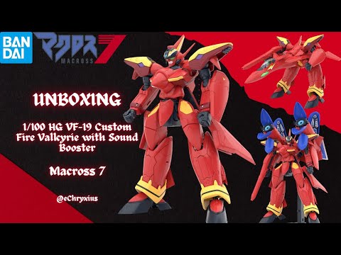 UNBOXING - HG 1/100 VF-19 Custom Fire Valkyrie with Sound Booster