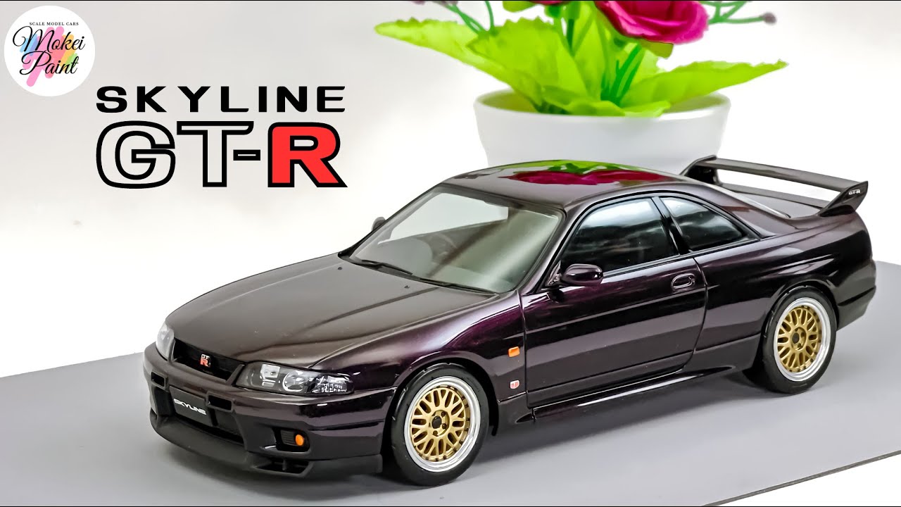 Aoshima Nissan R33 Skyline GT-R Custom Wheels/Midnight Purple 1/32