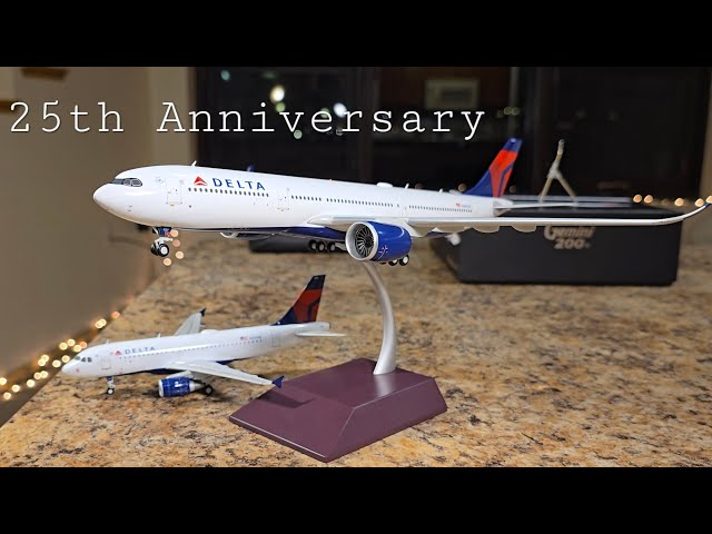 Gemini Jets 1/200 Delta A319 + A330 Unboxing 4K (25th Anniversary