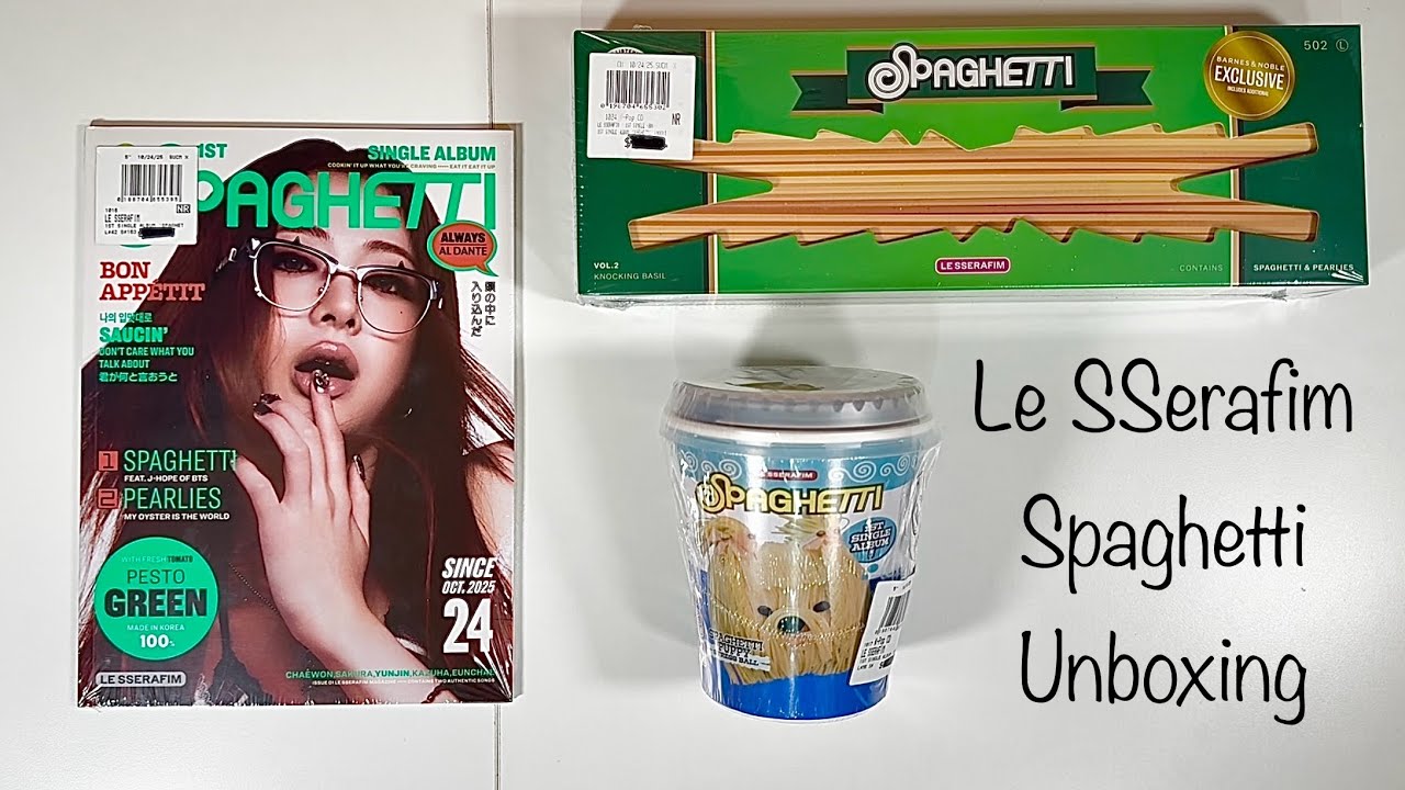 Unboxing: Le SSerafim Spaghetti Single [Knocking Basil, Yunjin