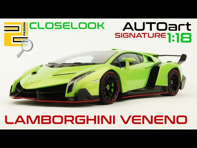 Lamborghini Veneno 1:18 AUTOart Signature GREEN - YouTube