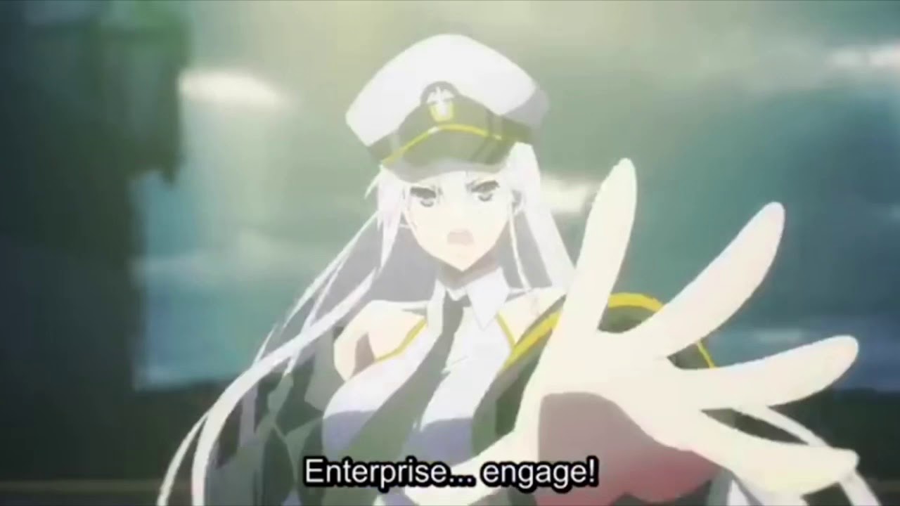 アズールレーン1話 エンタープライズ戦闘シーン - YouTube
