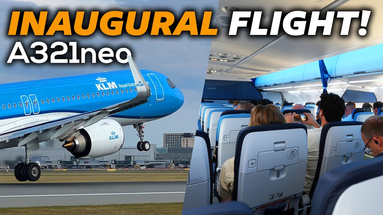 Flying KLM's A321neo INAUGURAL Flight! - YouTube