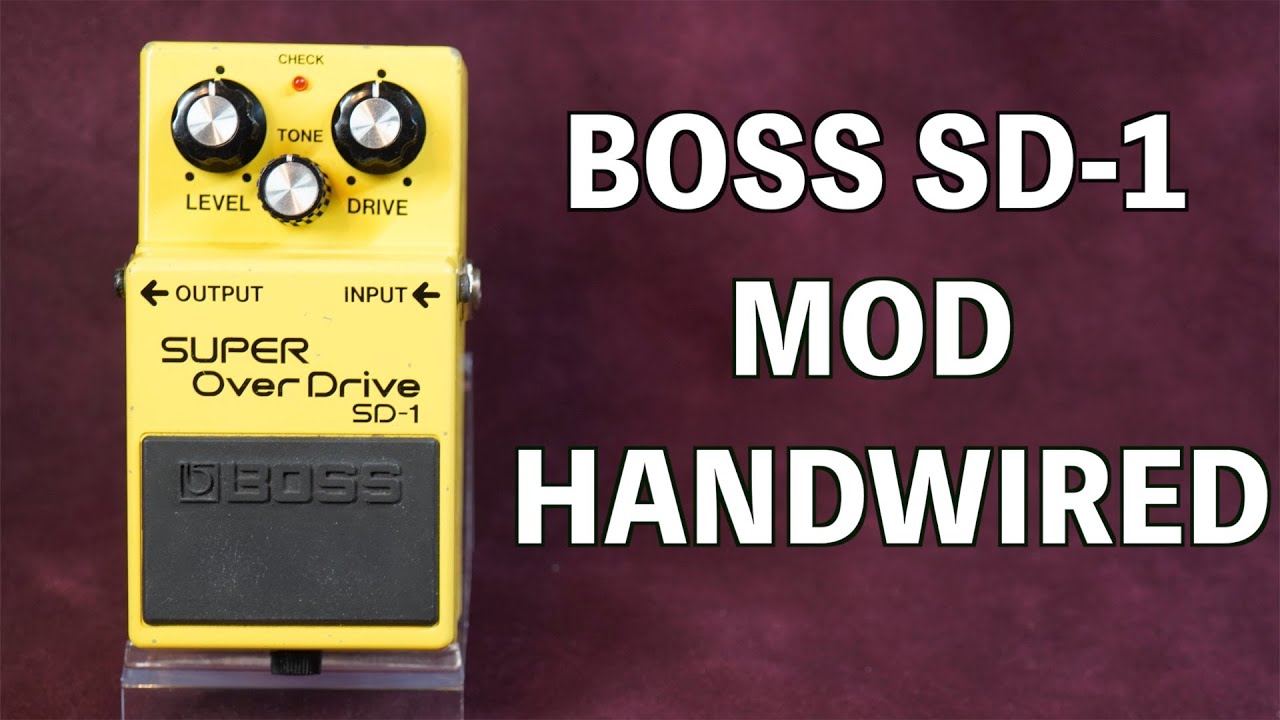 BOSS SD-1. handwired modification of the board pattern. - YouTube
