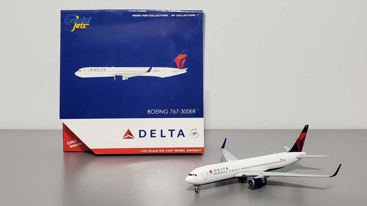 Gemini Jets 1:400 Delta Airlines 767-300ER [N1201P] Model Airplane