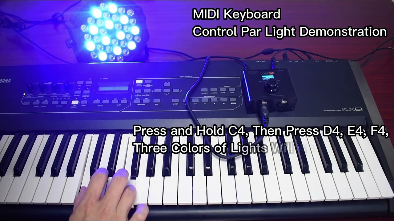 DOREMiDi】Tutorial on using MIDI to control par lights MIDI to DMX