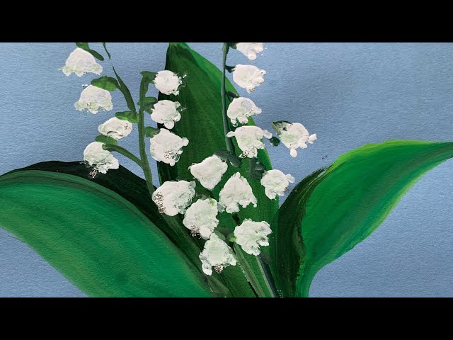 初夏の花、スズラン描きます】Lily of the valley ほのぼの一筆画49