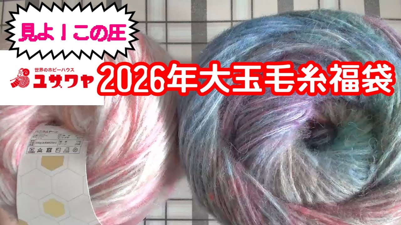Lucky Bag] Yuzawaya's 2026 large yarn lucky bag! - YouTube