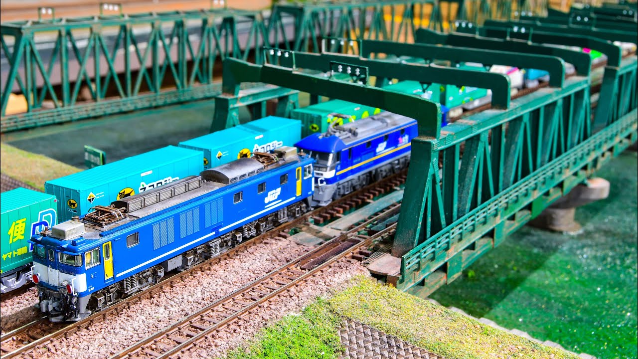 Nゲージ 貨物列車PV風 春夏秋冬⑧ - YouTube