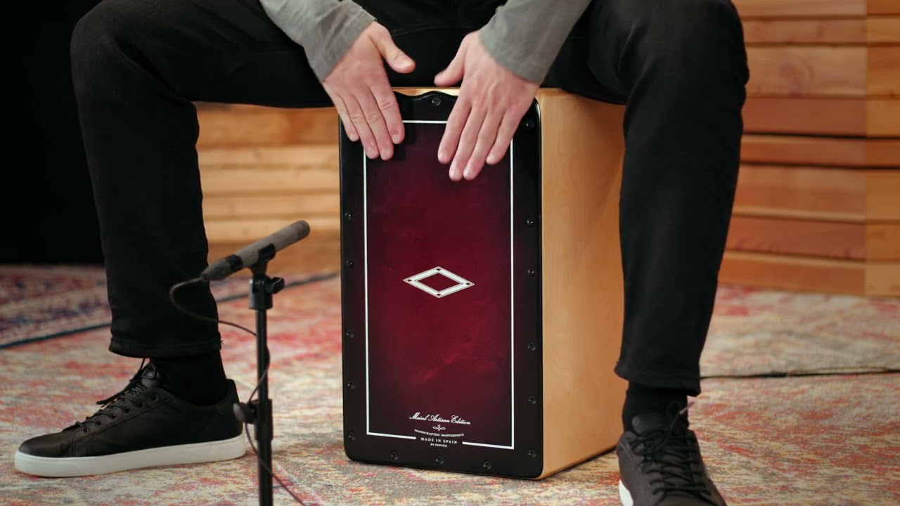 Meinl Percussion Artisan Edition Cajon, Tango Line, Red Fade