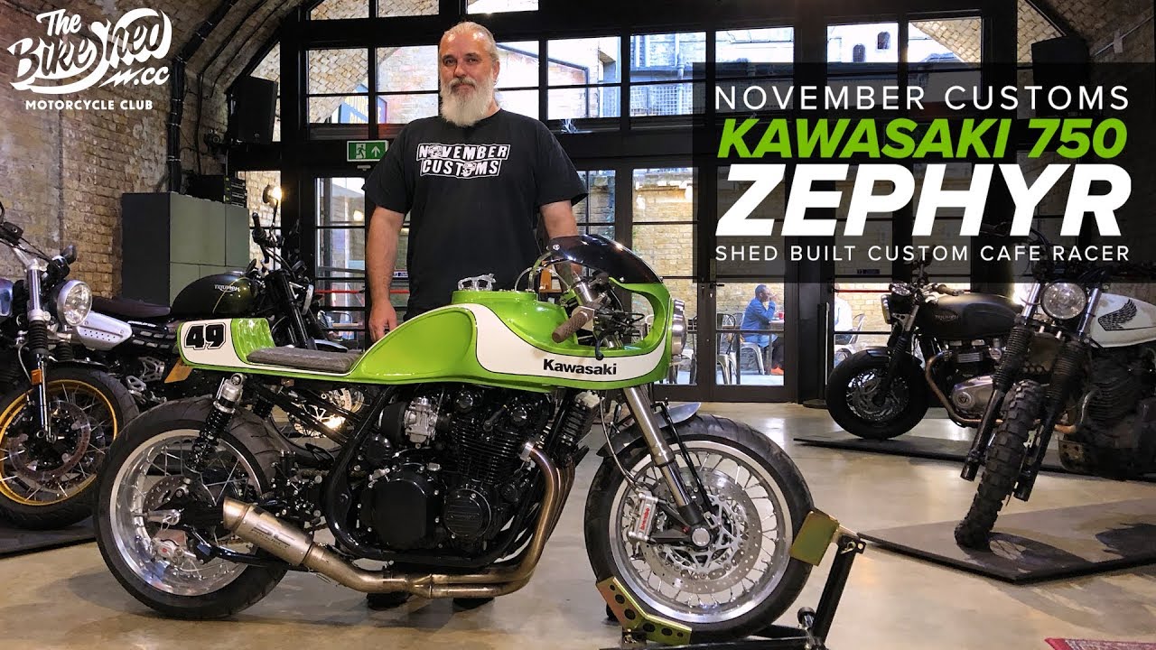 Kawasaki Zephyr 750 shed build by November Customs - YouTube
