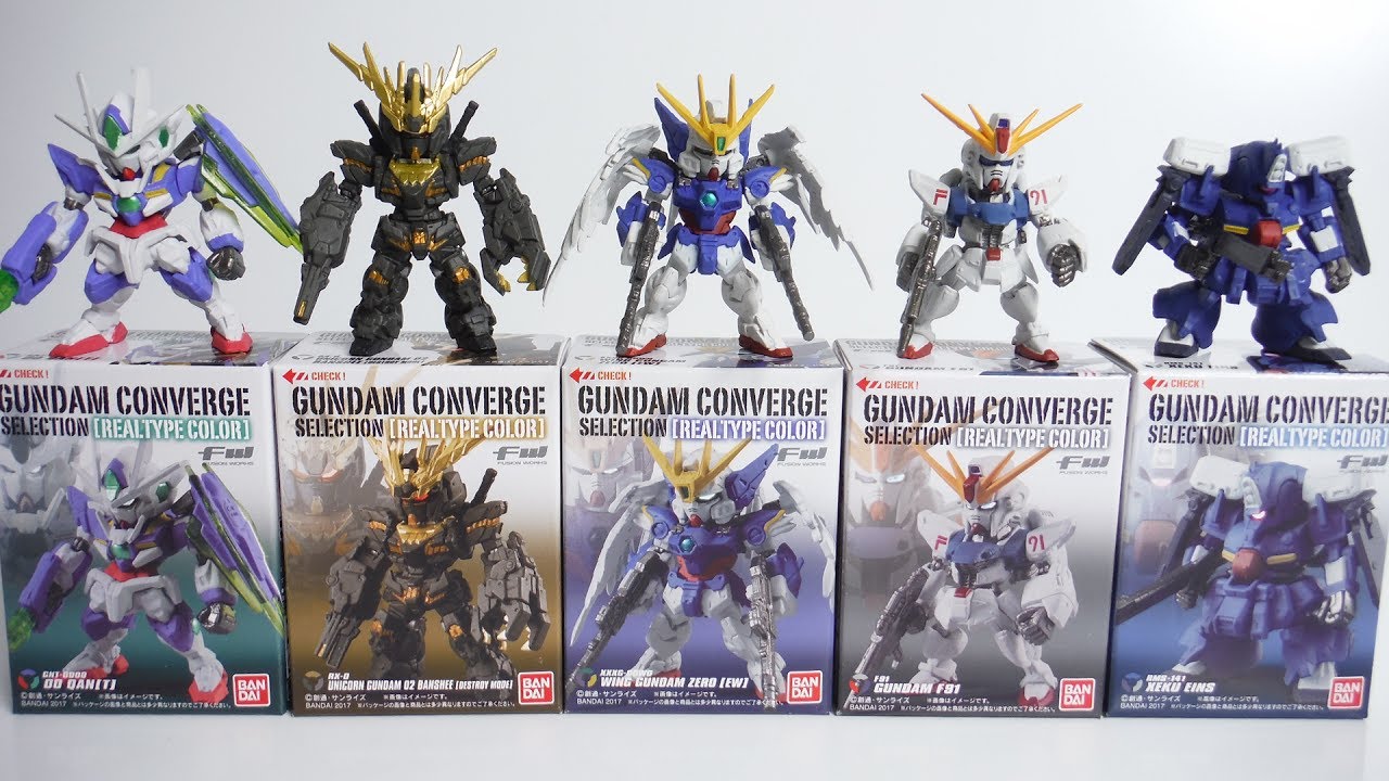 FW GUNDAM CONVERGE (REAL TYPE COLOR) 全5種 開封 FWガンダム