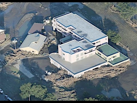 岩手県岩泉町の台風10号被害空撮 - YouTube