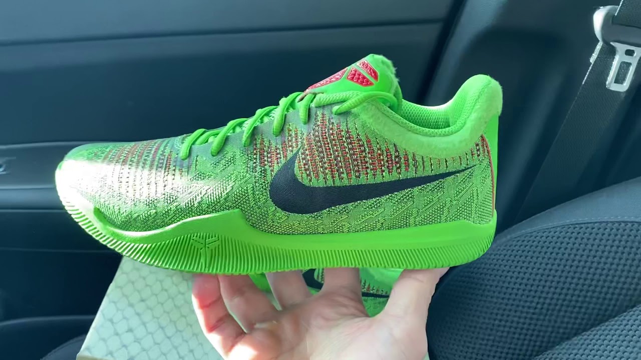 Nike Mamba Rage Grinch Kobe Bryant shoes - YouTube