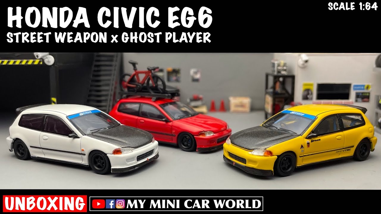 MY MINI CAR WORLD】UNBOXING STREET WEAPON 1/64 HONDA CIVIC EG6