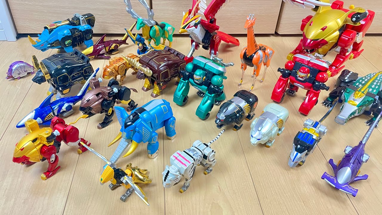 PowerRangers Wild Force All megazord】ガオレンジャーの全DXロボで