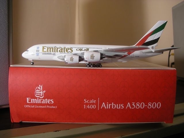 Emirates A380 1:400 Gemini Jets '2020 Expo Sticker' Reg: A6-EDX