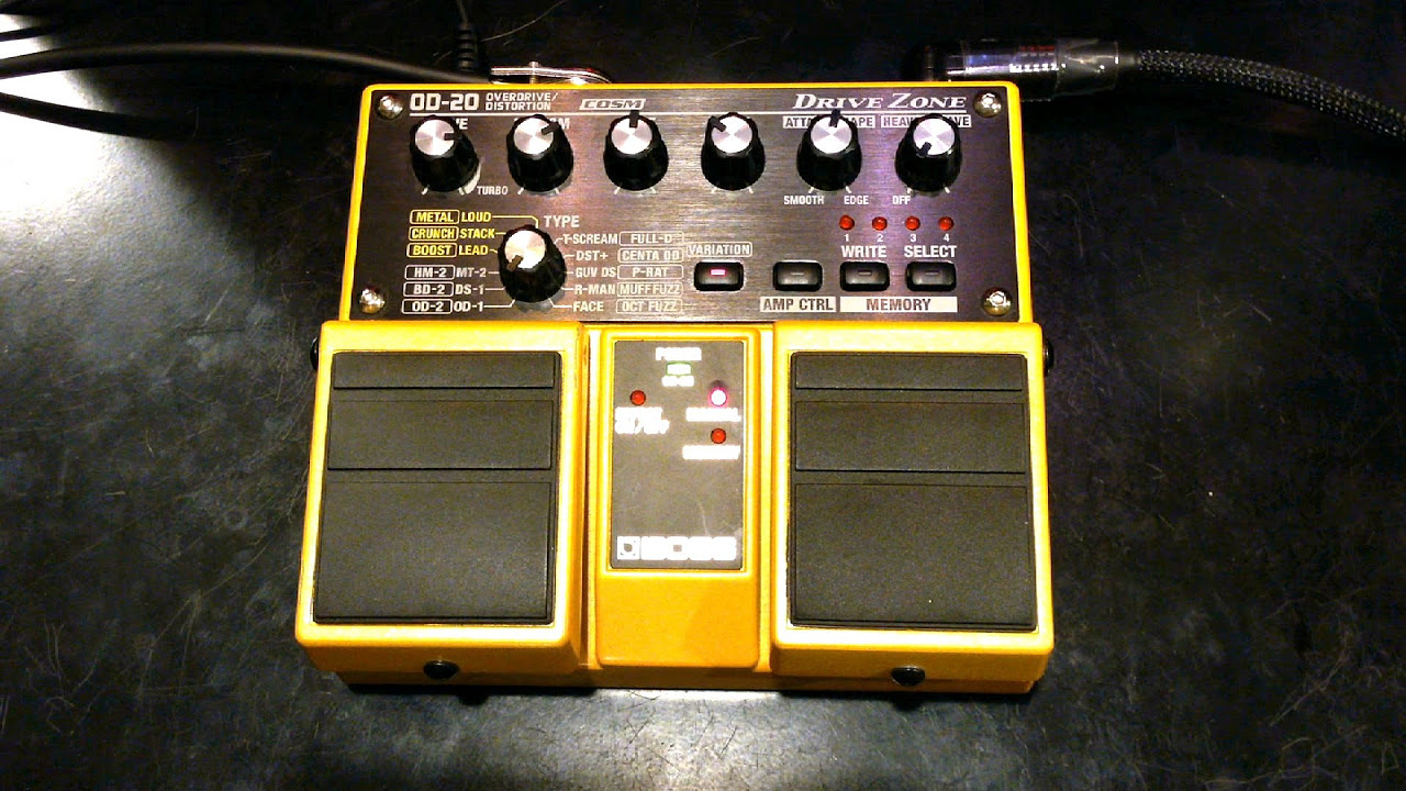 Boss OD-20 Distortion Overdrive - YouTube