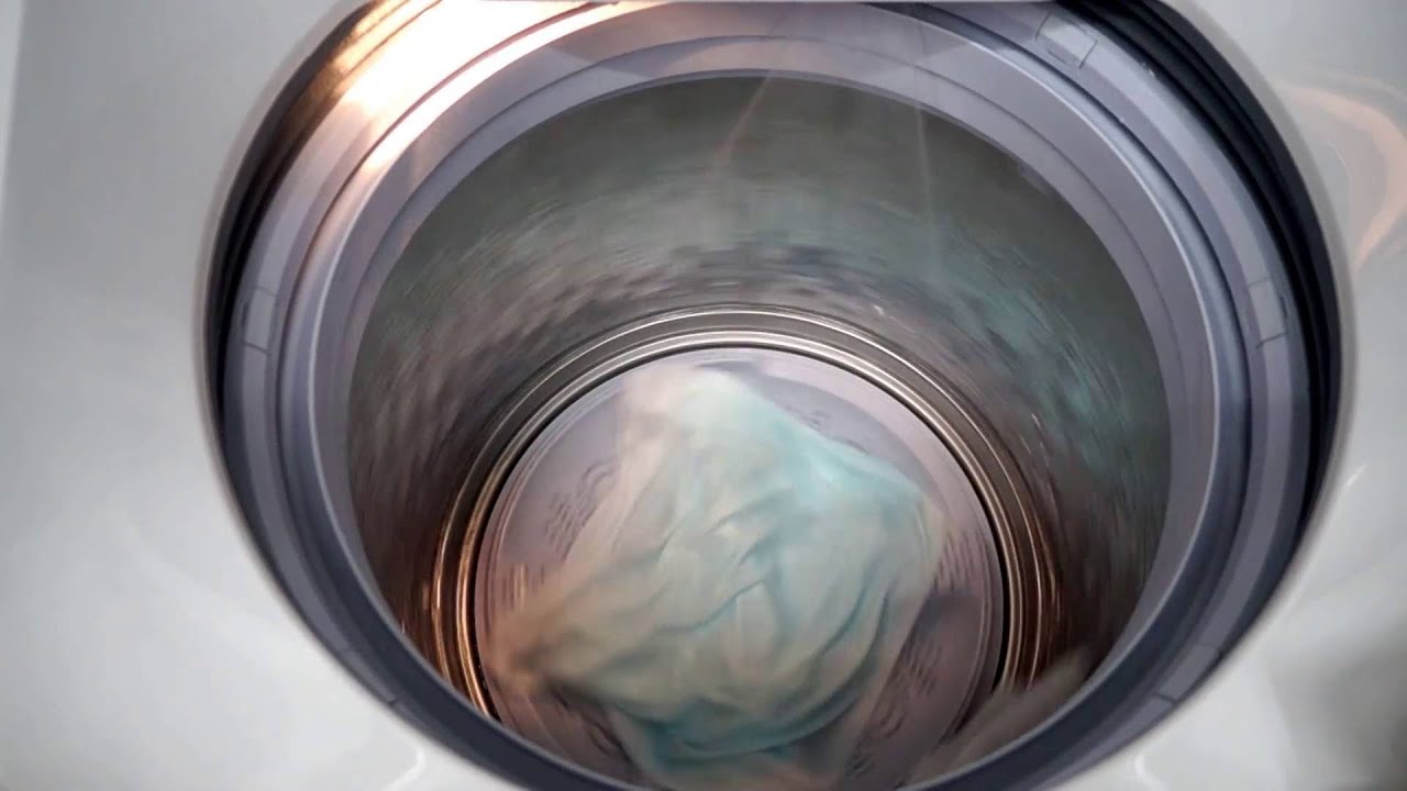 シャープの縦型洗濯乾燥機「ES-PX10A」のサッと予洗いコース - YouTube