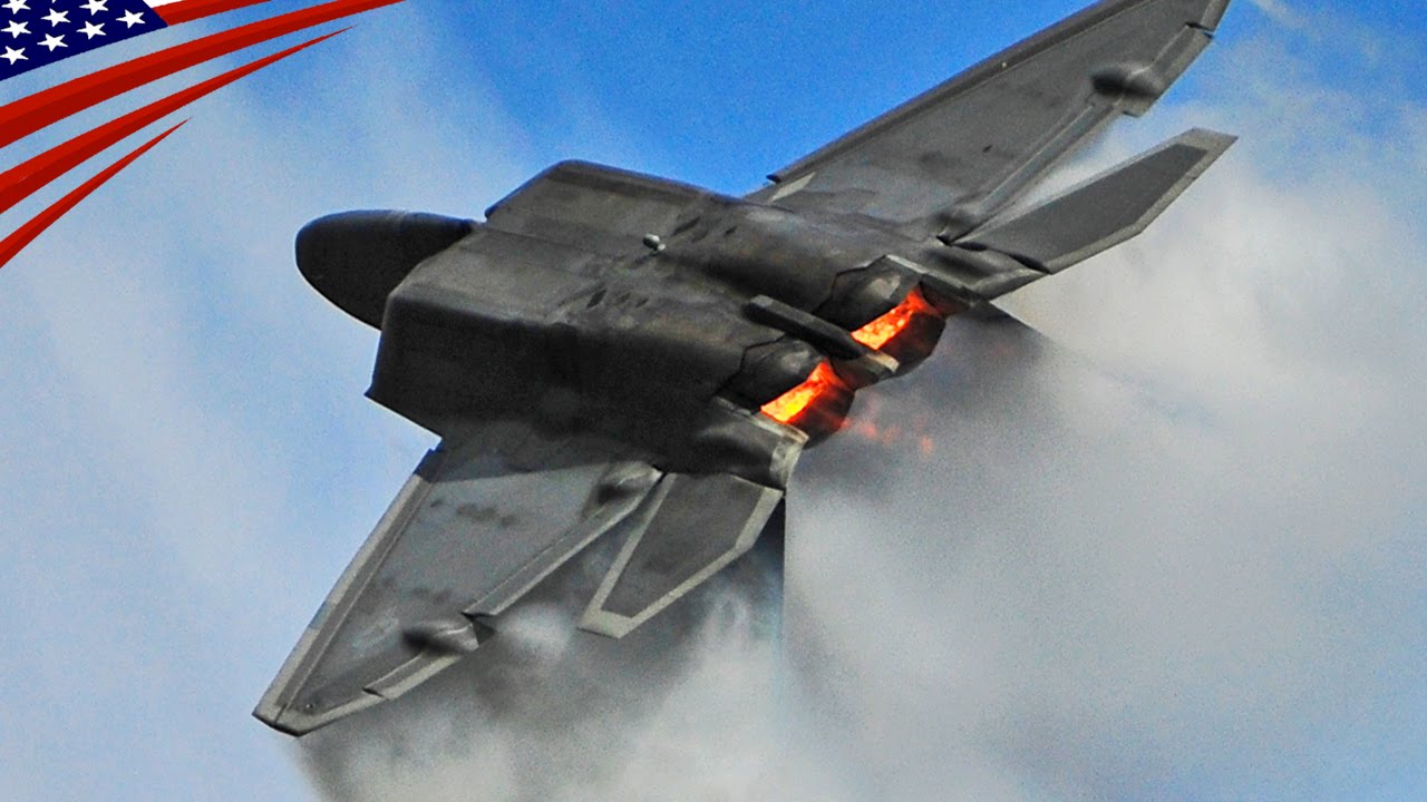 F-22 Raptor Stealth Fighter Amazing Aerobatics Demo Flight - YouTube
