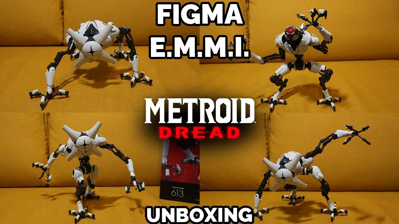 Figma E.M.M.I. METROID DREAD Action Figure Unboxing & Review (4K