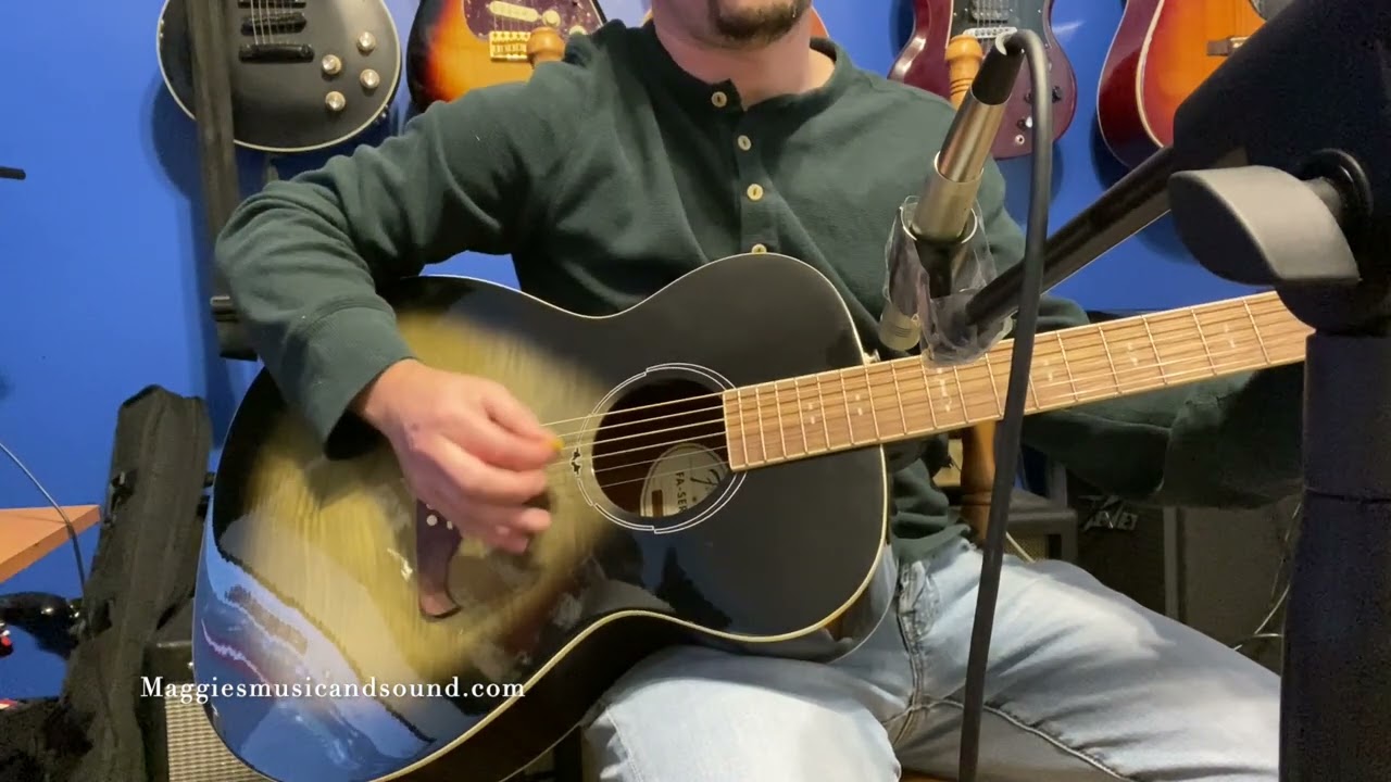 Fender FA 235E Concert Acoustic Electric Moonlight Burst - YouTube