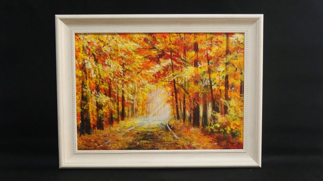 油絵】【銀杏並木】 #油絵 #手書き #アート #絵画 #絵 #油彩画 #美術