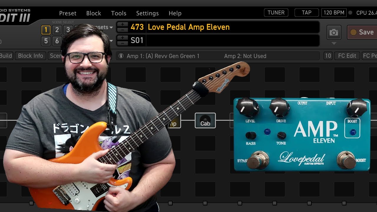 Drives of the Axe Fx III: Lovepedal Amp Eleven - YouTube