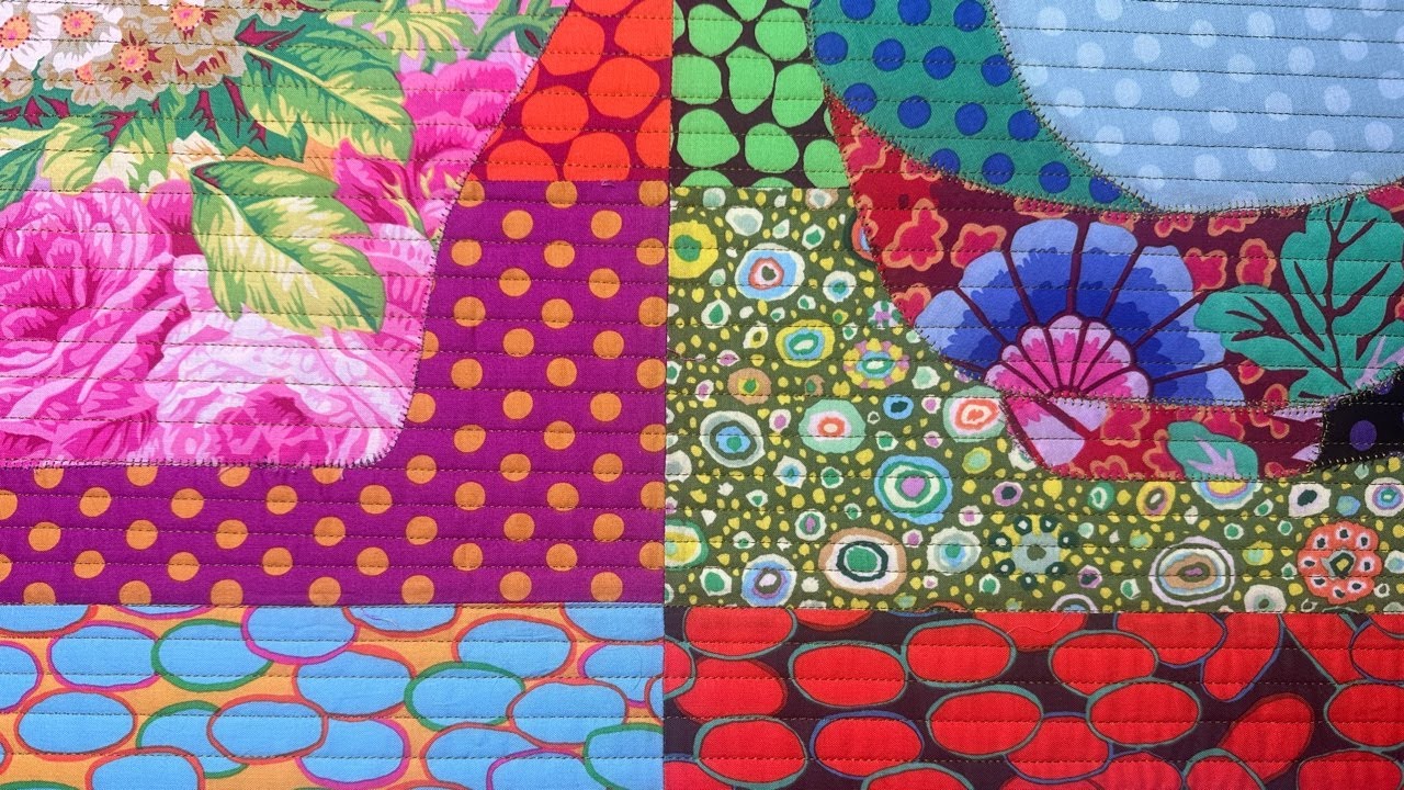 Kaffe Fassette Colors and Parallel Line Quilting - YouTube