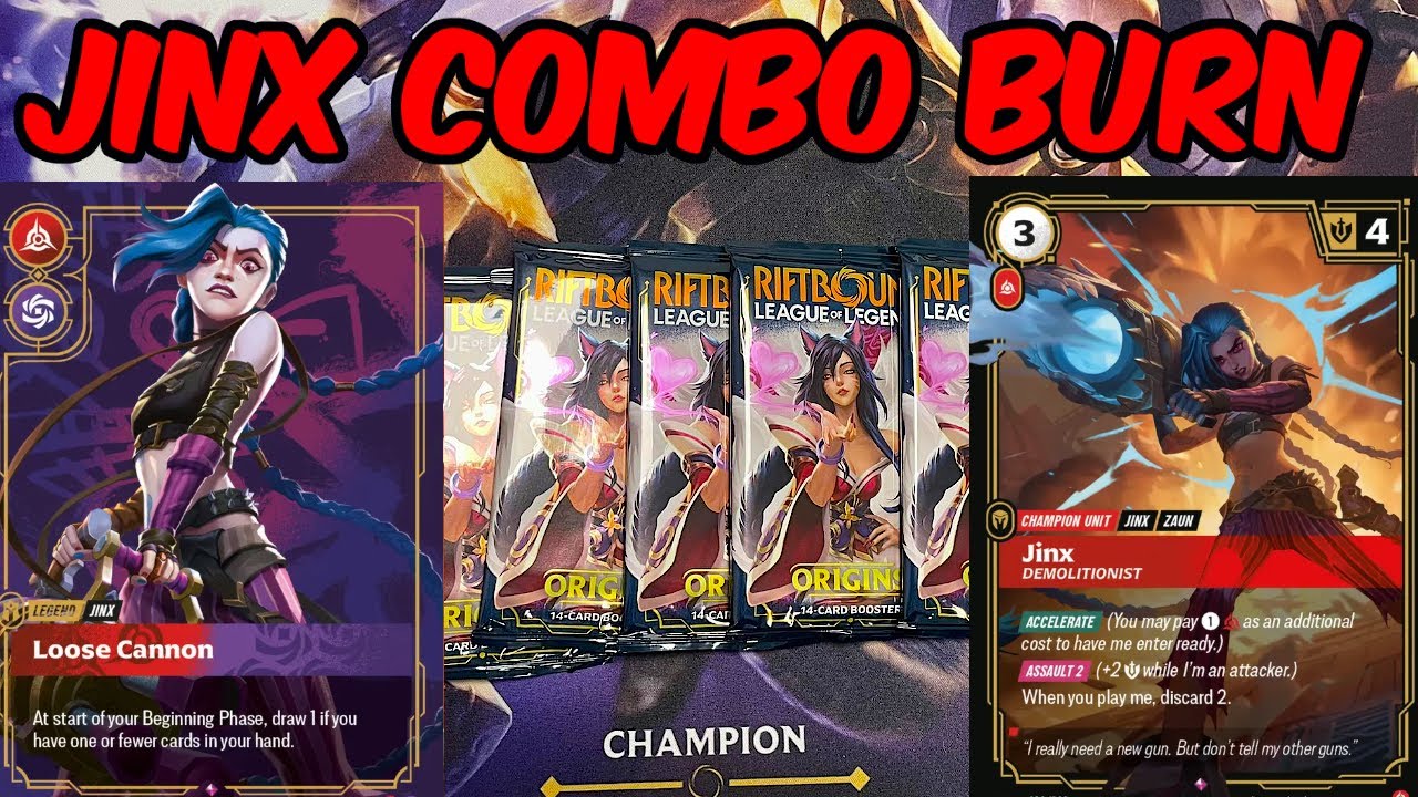 Jinx Loose Cannon Burn Combo Deck Profile - YouTube