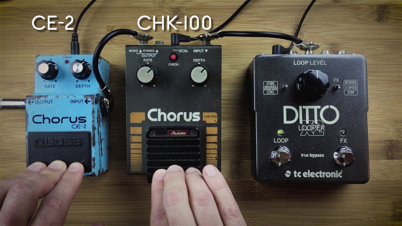 Amdek (roland) vintage flanger FLK-100 - demo by polynominal.com