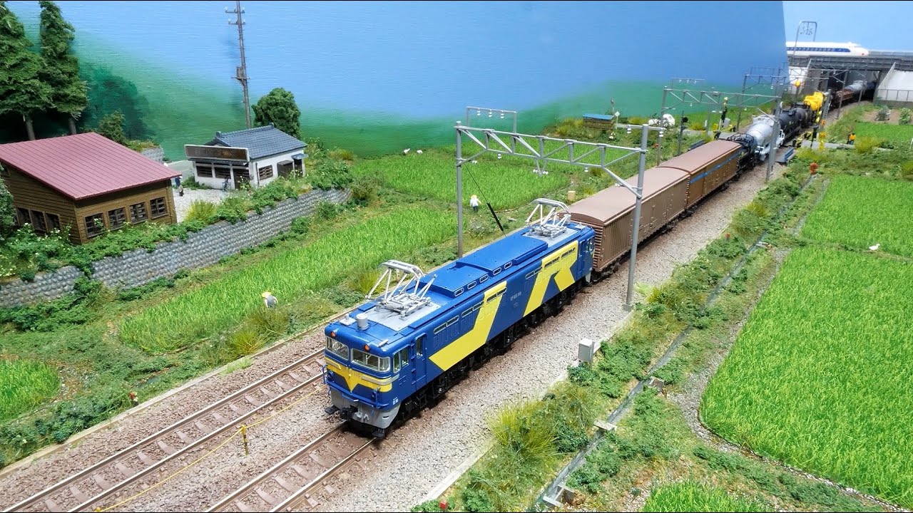 N gauge] Idyllic rice field diorama ⑦Completed version / Railway