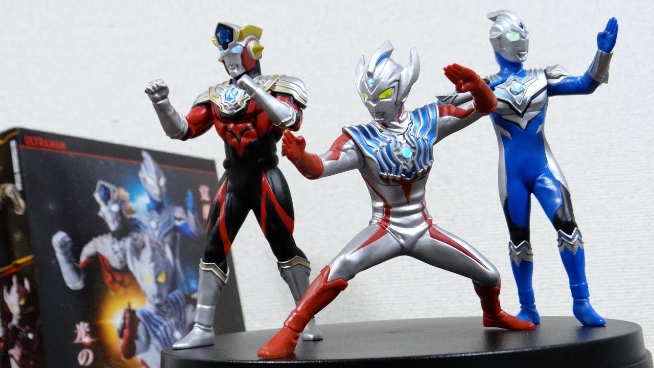 We are the Tri-Squad! Premium Bandai exclusive Ultraman Taiga