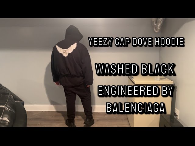 Yeezy Gap Engineered by Balenciaga Dove Hoodie 'Black' ( Full