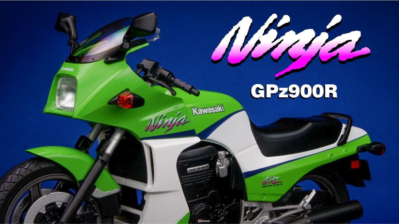 Kawasaki Ninja GPz900R [Aoshima 1/12 Scale] Diecast Unboxing