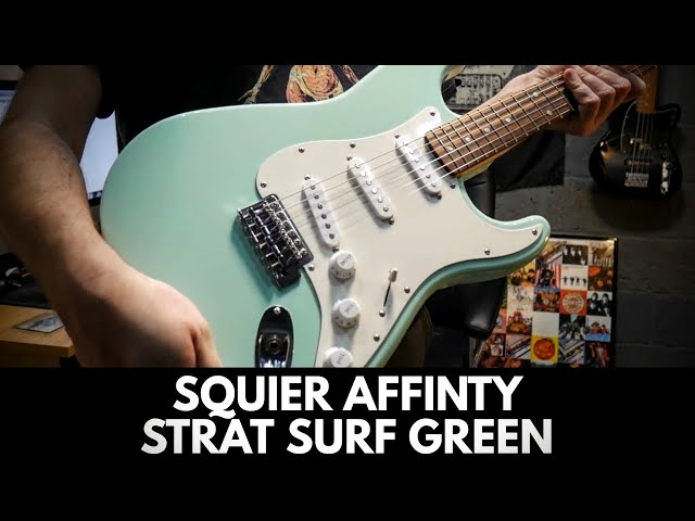 Squier By Fender Affinity Stratocaster Surf Green Review - YouTube