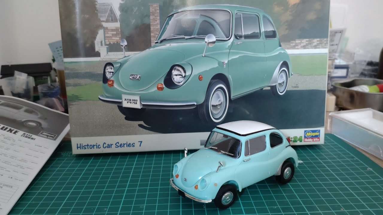 ハセガワ プラモデル（カーモデル）24分の1 スバル360素組み - YouTube