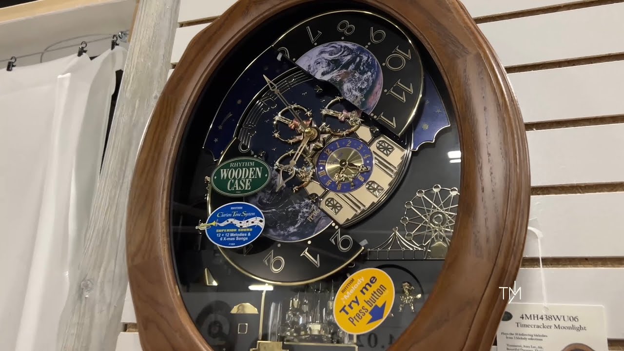 RHYTHM “Timecracker Moonlight” Musical Clock - 4MH438WU06 （リズム
