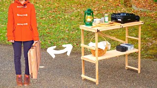 DIY】折りたたみキッチンラックの作り方／キャンプ・アウトドア用