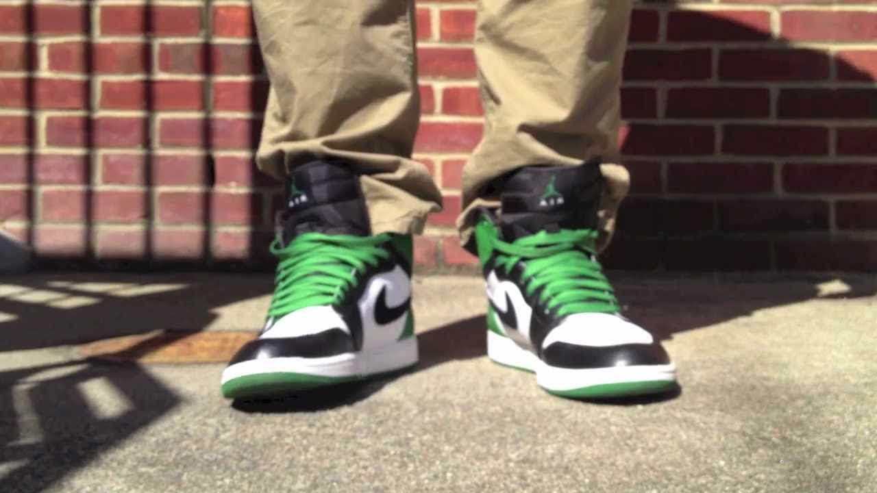 Jordan 1 Defining Moments Package On Feet Review Celtics Colorway