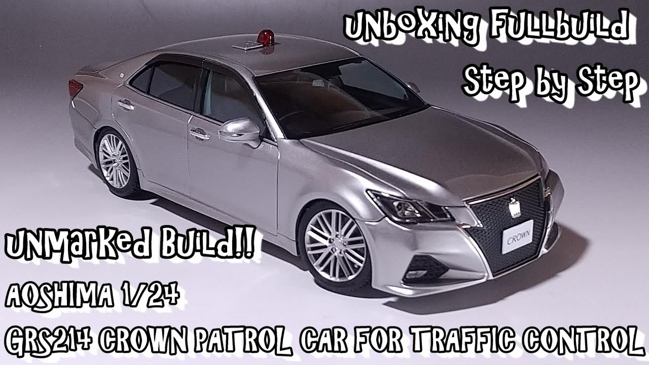 unboxing fullbuild AOSHIMA 1/24 GRS214 CROWN PATROL CAR FOR
