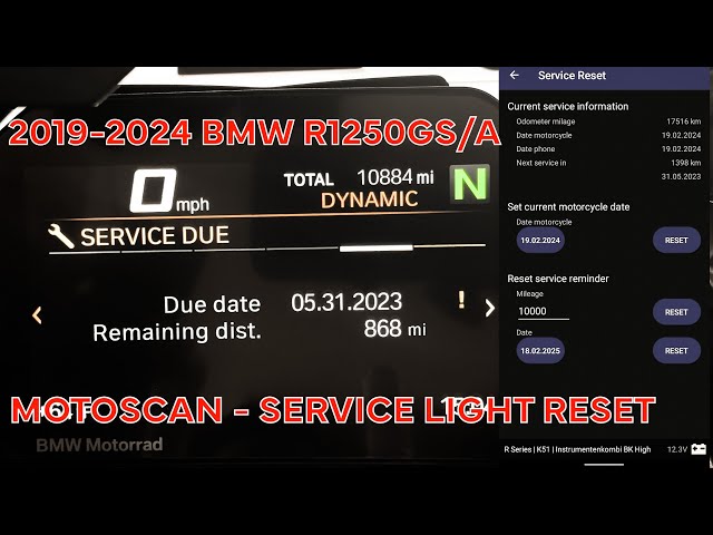 DIY: How to Reset Service Interval light on BMW R1250GS with