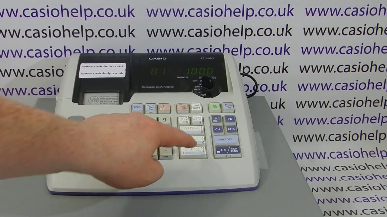 Casio TE-M80 Instructions: Correcting A Mistake - YouTube