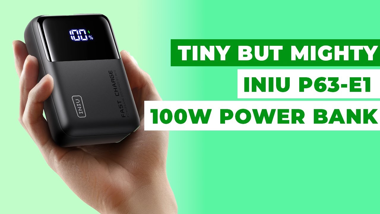 INIU P63 E1: Tiny But Mighty 100W Power Bank! - YouTube