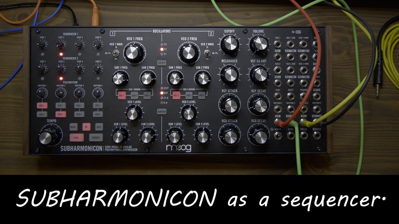 サブハーモニコンをポリリズムシーケンサーとして使うUsing moog
